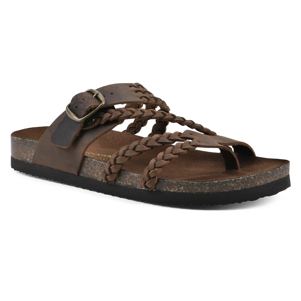 Hayleigh – Geflochtene Kork-Sandalen
